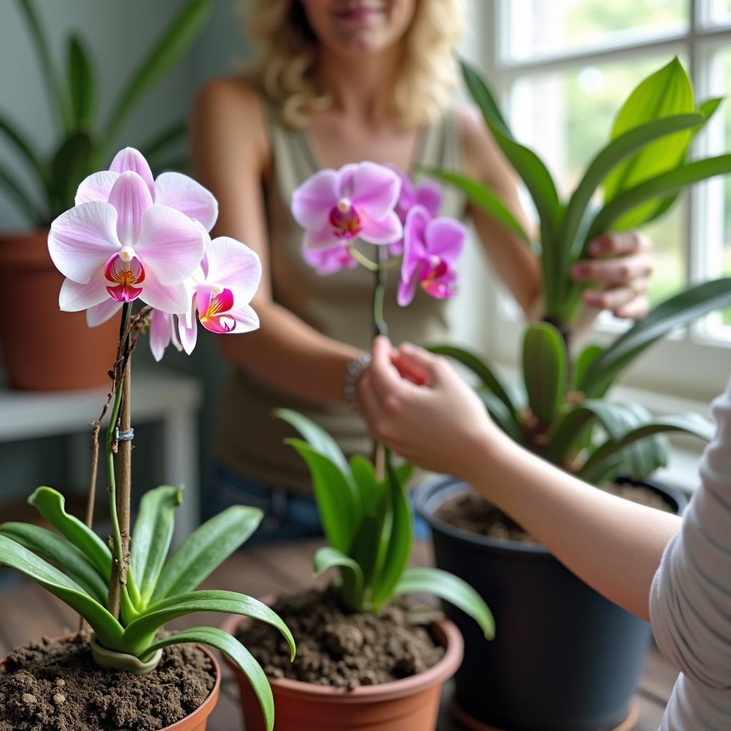 0Repotting  orchids 