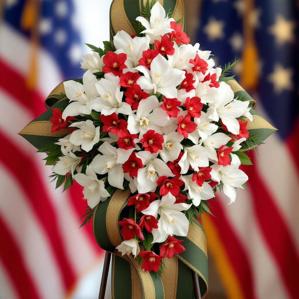 orchid funeral standing sprays for Veterans and Military Funerals(1)